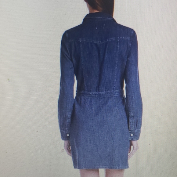 Rag & Bone Paz Utility Denim Dresss New Blue - Picture 2 of 3